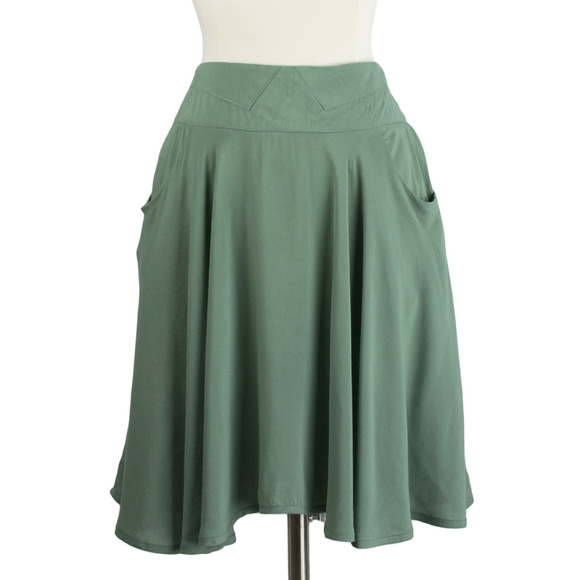 ▪️Skunkfunk | Sage Green Organic Cotton Skirt - Picture 1 of 5